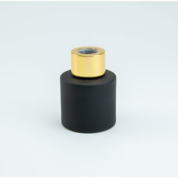 Parfumflesje Cylinder Black met gouden schroefdop - 50ml