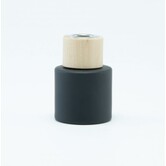 Parfumflesje Cylinder Black met houten schroefdop - 50ml
