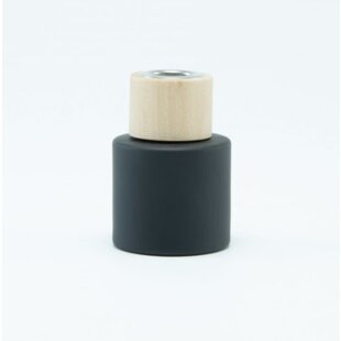Parfumflesje Cylinder Black met houten schroefdop - 50ml