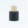 Parfumflesje Cylinder Black met houten schroefdop - 50ml