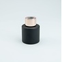 Parfumflesje Cylinder Black met rosegold schroefdop - 50ml