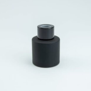 Parfumflesje Cylinder Black met zwarte schroefdop - 50ml