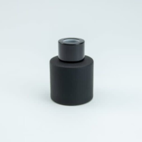 Parfumflesje Cylinder Black met zwarte schroefdop - 50ml
