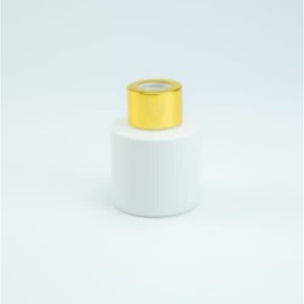 Parfumflesje Cylinder White met gouden schroefdop - 50ml