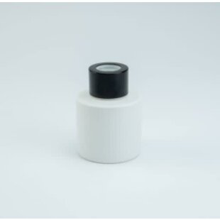 Parfumflesje Cylinder White met zwarte schroefdop - 50ml