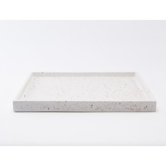 Terrazzo Dienblad Rechthoek - Wit