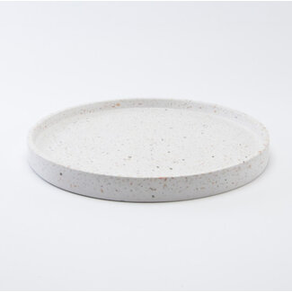 Terrazzo Dienblad Rond - Wit