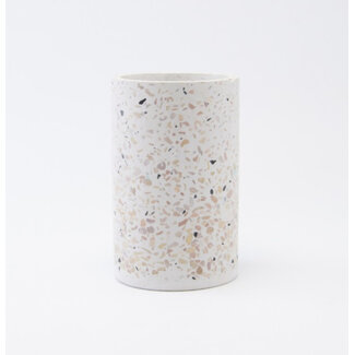 Terrazzo vaas - wit