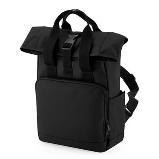 Bagbase | Recycled Mini Twin Handle Roll-Top Backpack - Black