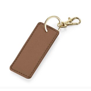 Boutique Rectangle Key Clip - Tan