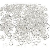 Jump rings, silver-plated (400st)