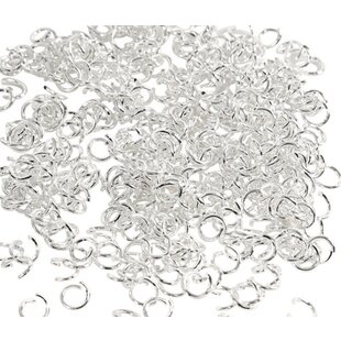 Jump rings, silver-plated (400st)