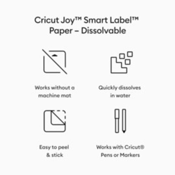 Cricut | Joy Smart Labels Disolvable White (1 sheet)