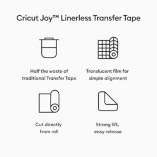 Cricut | Joy Transfer Tape Linerless (13.9 cm x 3.04 m)
