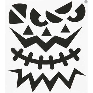 Halloween - Stickers Grote Pompoen Gezichten