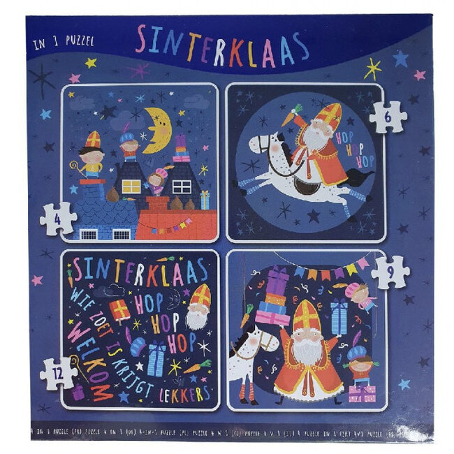 Sinterklaas - 4 in 1 puzzel