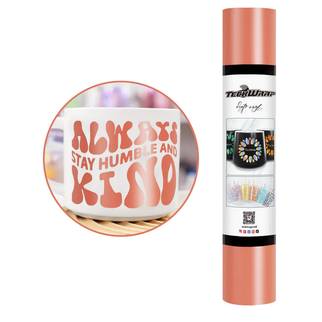 TeckwrapCraft Matte Adhesive Craft Vinyl - Salmon