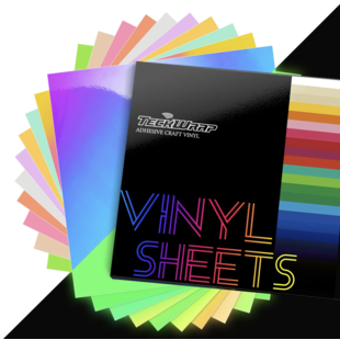Glow in the Dark Vinyl Sheets Pack TeckwrapCraft  (10 sheets)