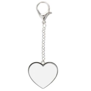 Sublimatie sleutelhanger Hartvorm (lang)