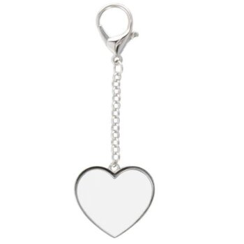 Sublimatie sleutelhanger Hartvorm (lang)