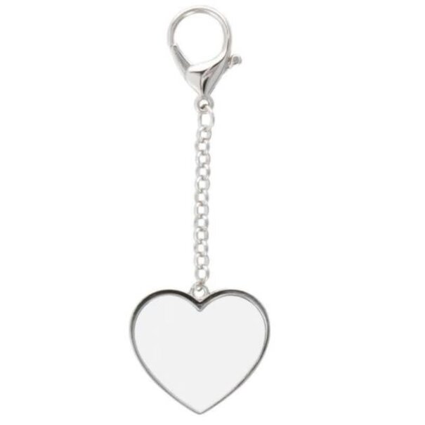 Sublimatie sleutelhanger Hartvorm (lang)