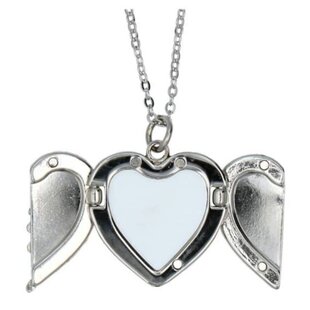 Sublimatie Ketting met Hartvormige Medaillon