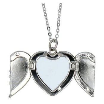 Sublimatie Ketting met Hartvormige Medaillon