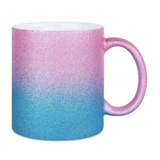 Sublimatiemok - Glitter kleurverloop Pink/Blue