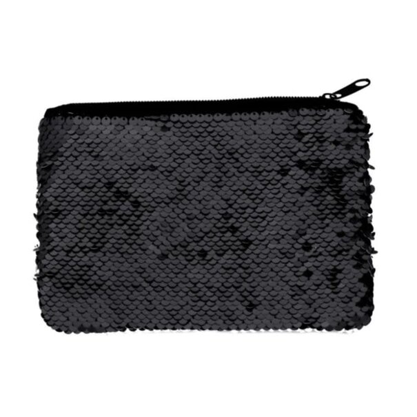 Sequin make-up tasje sublimatie- Black enkel