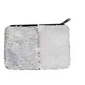 Sequin make-up tasje sublimatie- Silver dubbel