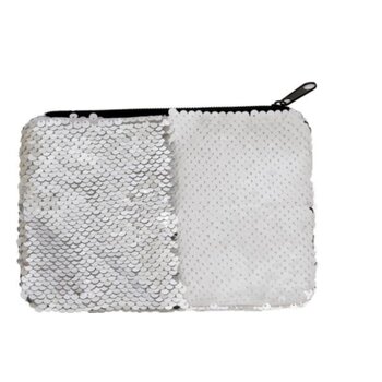 Sequin make-up tasje sublimatie- Silver enkel