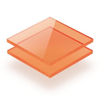 Acrylic Fluor Oranje 3mm - A4 (21x30cm)