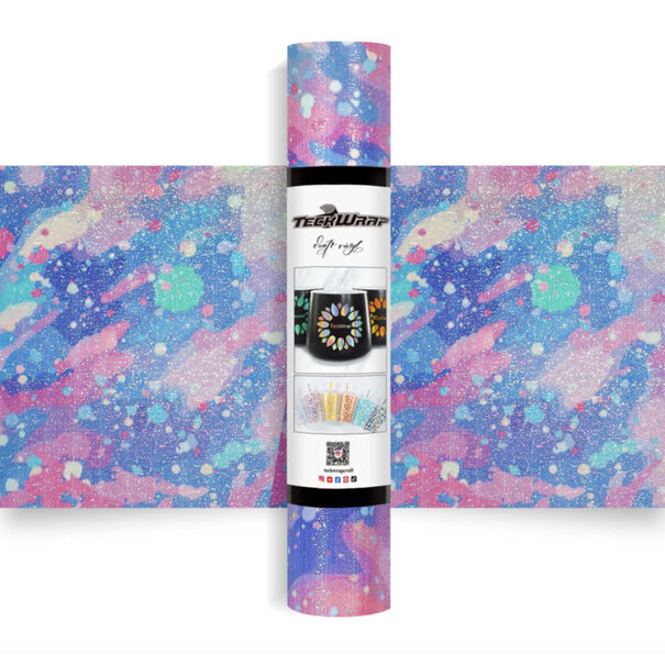 TeckwrapCraft | Glitter Brush Adhesive Vinyl - Watercolor Spots (1,5m) TeckwrapCraft