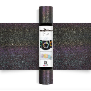 Glitter Brush Adhesive Vinyl - Nebula Black TeckwrapCraft  (1,5m)