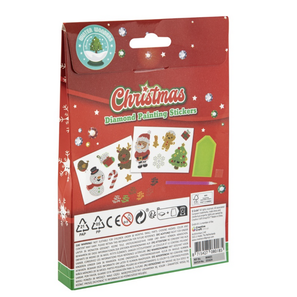 Grafix | XMAS - Diamond Painting Stickers (12 stuks)