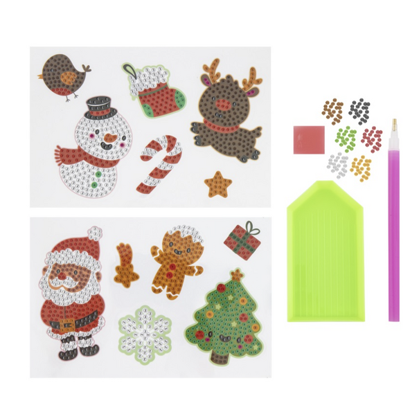 Grafix | XMAS - Diamond Painting Stickers (12 stuks)