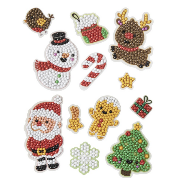 Grafix | XMAS - Diamond Painting Stickers (12 stuks)