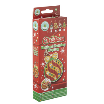 XMAS- Diamond Painting Key Ring - Kerstbal