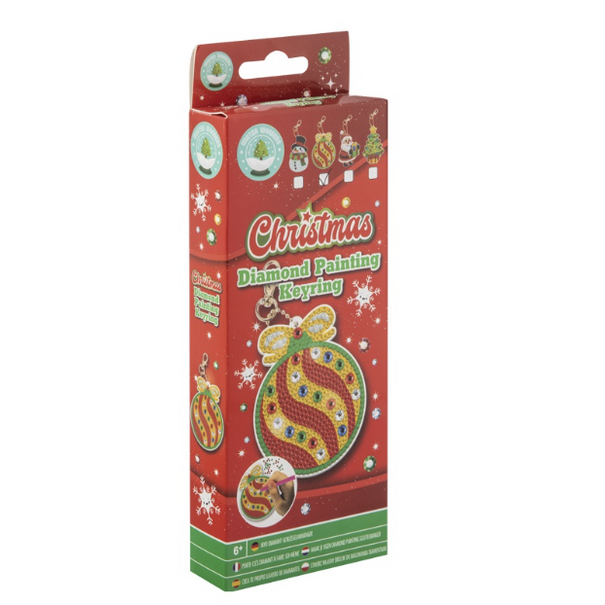 XMAS- Diamond Painting Key Ring - Kerstbal