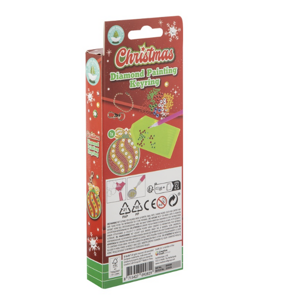 XMAS- Diamond Painting Key Ring - Kerstbal