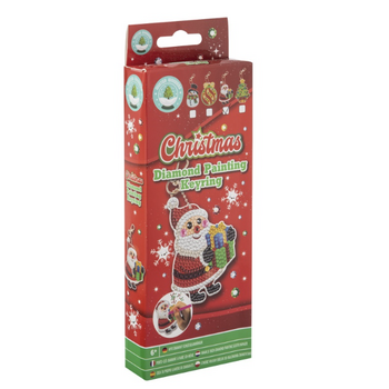 Grafix | XMAS- Diamond Painting Key Ring - Kerstman