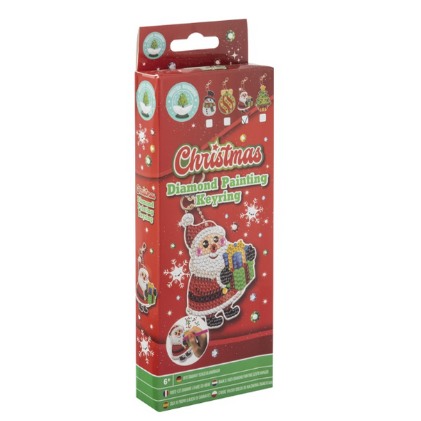 Grafix | XMAS- Diamond Painting Key Ring - Kerstman