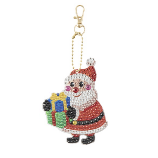 Grafix | XMAS- Diamond Painting Key Ring - Kerstman