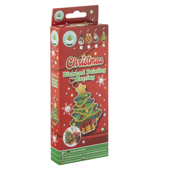 Grafix | XMAS- Diamond Painting Key Ring - Kerstboom