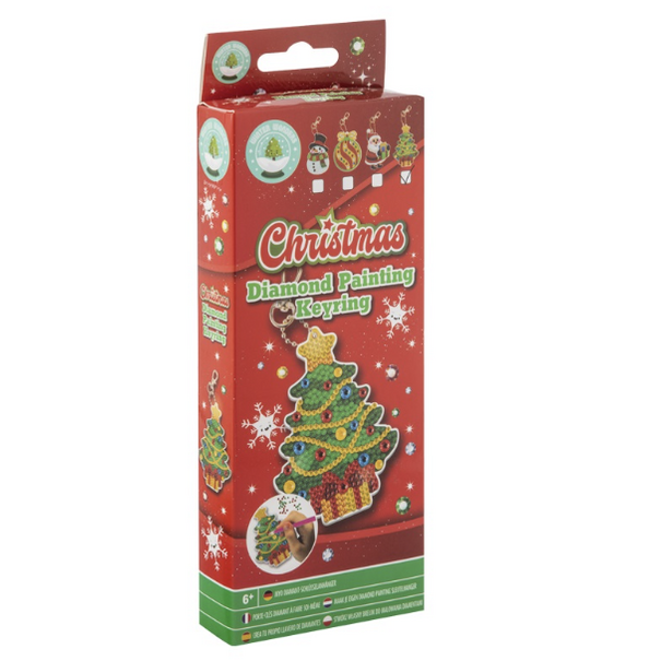 Grafix | XMAS- Diamond Painting Key Ring - Kerstboom