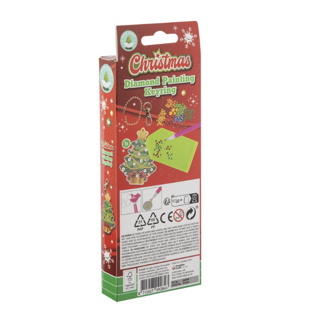 Grafix | XMAS- Diamond Painting Key Ring - Kerstboom