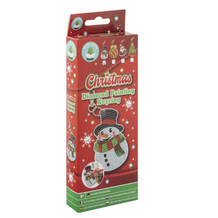 XMAS- Diamond Painting Key Ring - Sneeuwpop