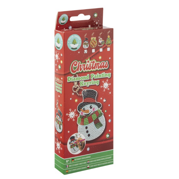 Grafix | XMAS- Diamond Painting Key Ring - Sneeuwpop