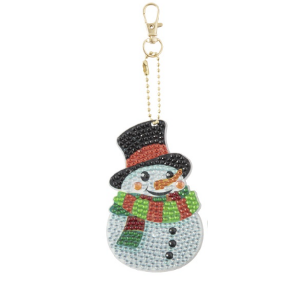 Grafix | XMAS- Diamond Painting Key Ring - Sneeuwpop
