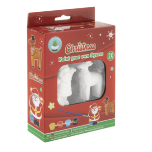 XMAS - Verf je eigen figuren (Kerstman en Rendier)